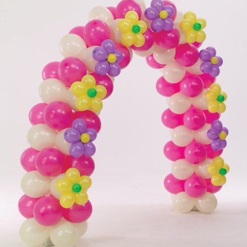 Pretty Balloon Arch with Balloon Flowers