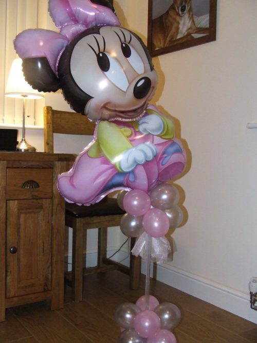 Balloon Topiary with Minnie Mouse on top
