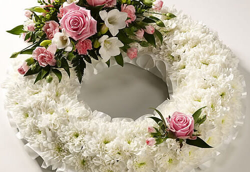 Round Funeral Wreath-Bliss