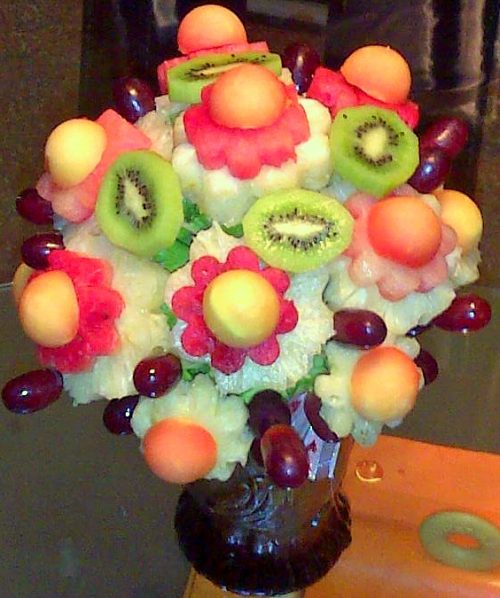 Fresh Fruits Bouquet Arranged in a Vase