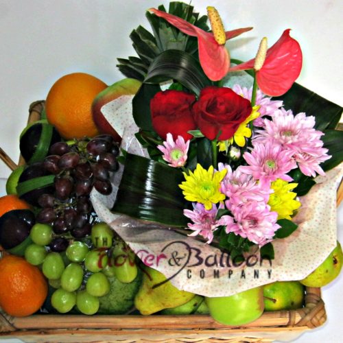 Fruit Basket and Flower Mix