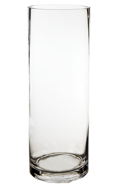 9 Inch Clear Cylinder Glass Vase
