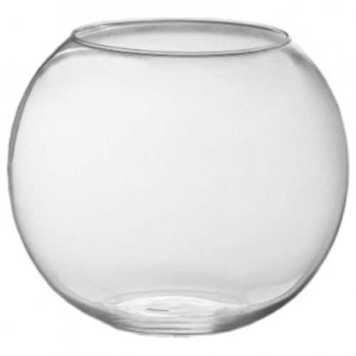 Round Glass Fish Bowl Vase