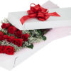 Dozen Roses and Baby's Breath in a white Box