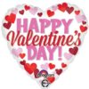 Heart Shaped White "Happy Valentine's Day" Balloon