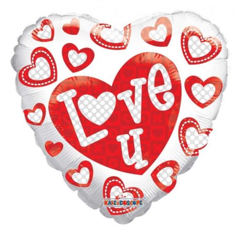 Heart Shaped Balloon with Love You inscription