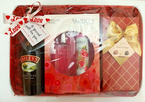 Gift Box with Fragrance set, Wine and Chocolate