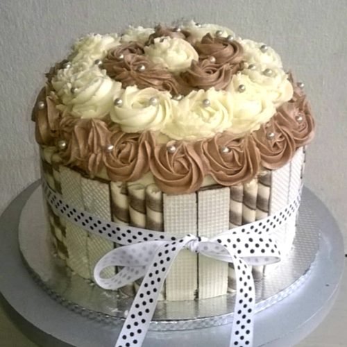 Celebration Cake with a bow