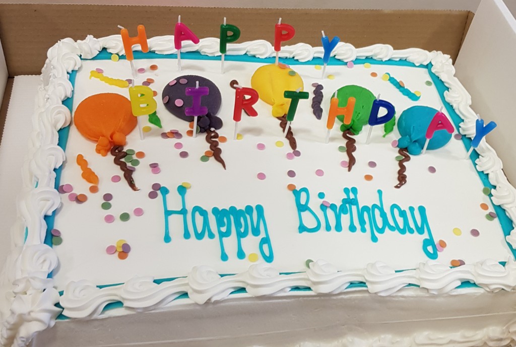 Birthday cake with candles