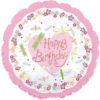 Happy Birthday Foil Balloon with Dragon Fly Design