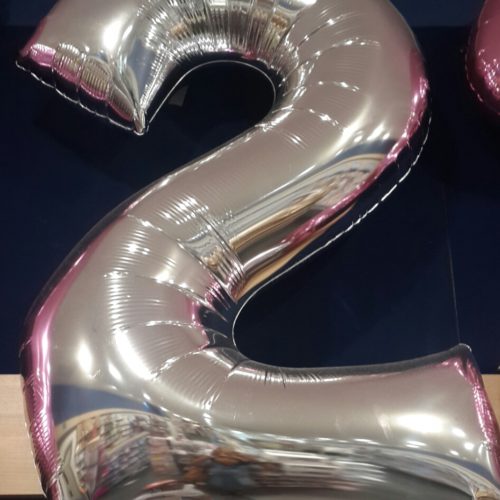 Large Number 2 Foil Balloon