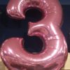 Number 3 foil balloon gift