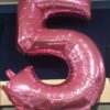 Number 5 foil balloon gift