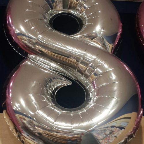 Large Number 8 Helium Filled-Balloon gift