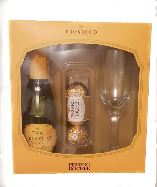 Prosecco Wine and Ferrero Rocher Gift Set