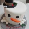 snowman christmas cake