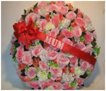 Round Artificial Funeral Wreath