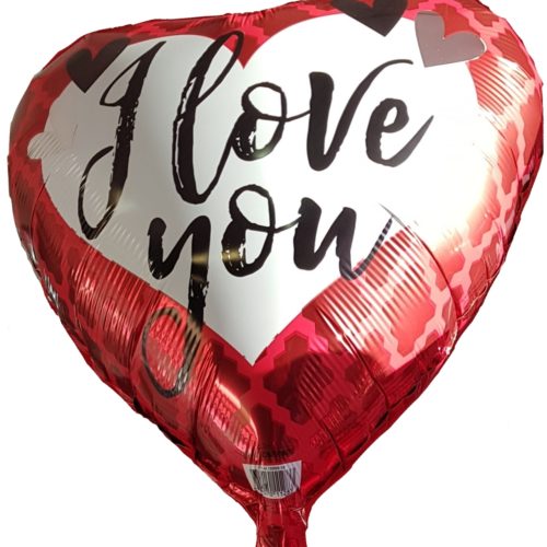 I Love You- Helium Filled Foil Balloon