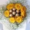 Yellow Roses & Ferrero with Gypso