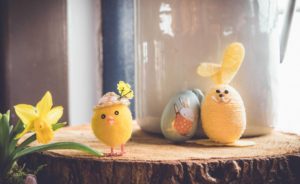 daffodil and easter bird plush toys