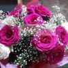 Pink roses bouquet with Baby's Breath