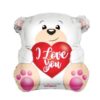 Teddy Bear Balloon with I love You Inscription