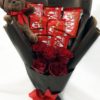 Gift Hand tied Chocolate Bouquet with roses and teddy