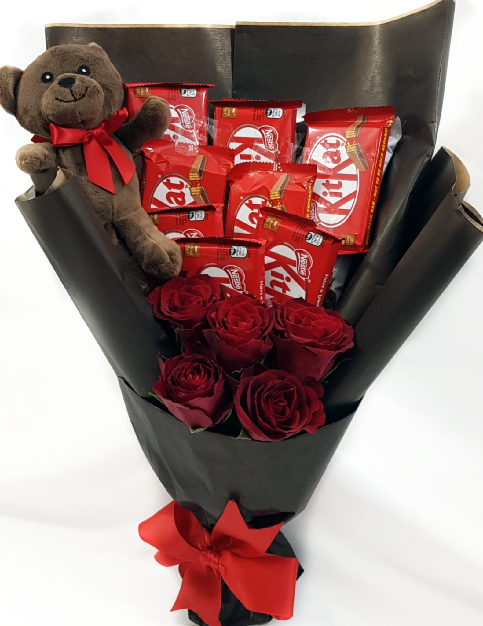 Chocolate Bouquet with teddy bear easy tutorial #chocolatebouquet