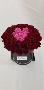 Valentine Roses Box Large Hat Box with Roses