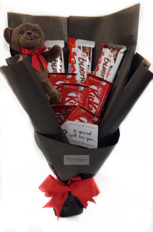 Bouquet with a mix of chocolates