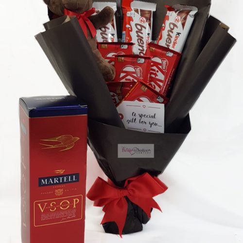 Chocolate Bouquet and Cognac Gift
