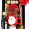 Black Box with Snacks, Wine and Christmas Gift Mug