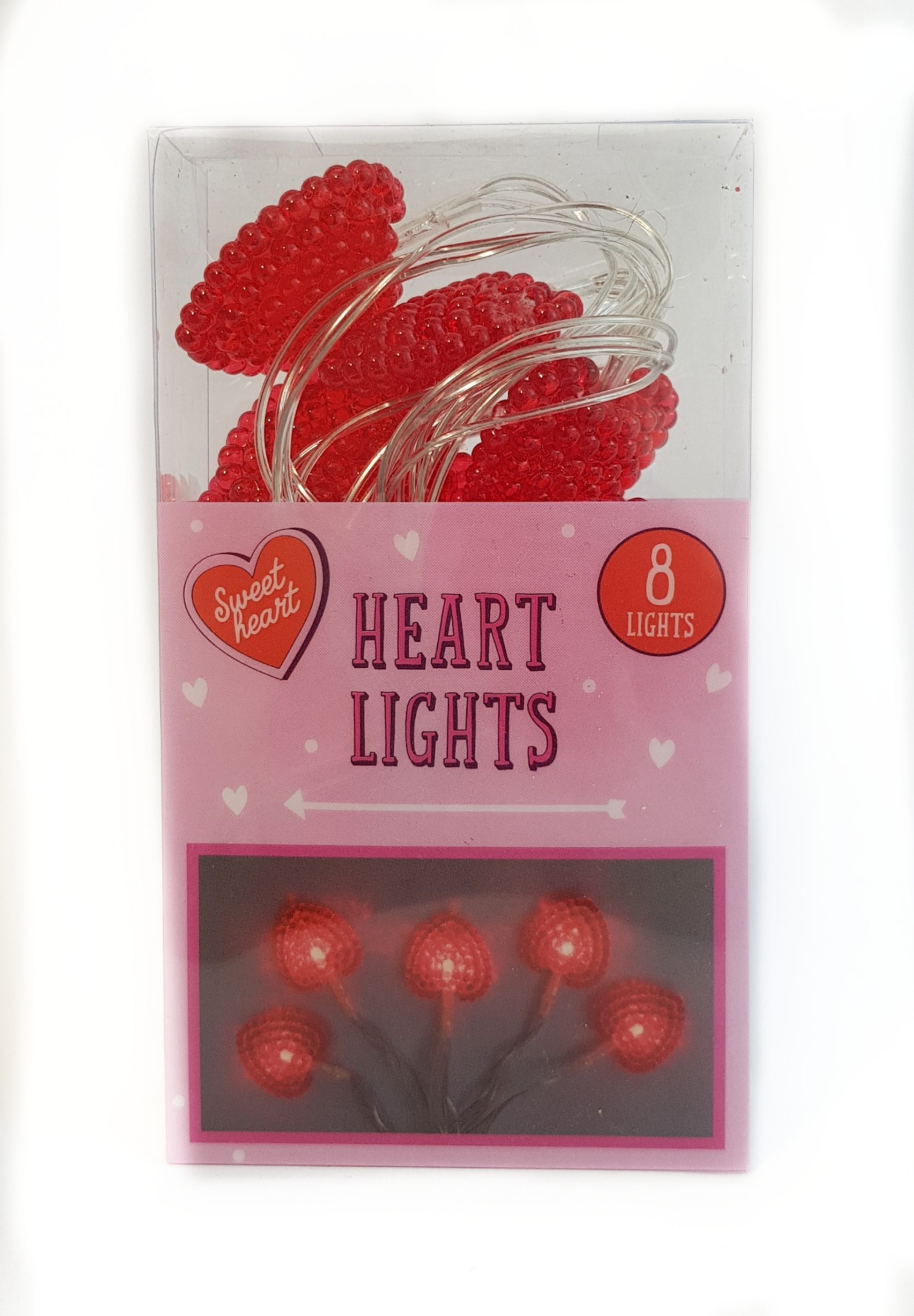 Box of Heart Shaped String Lights