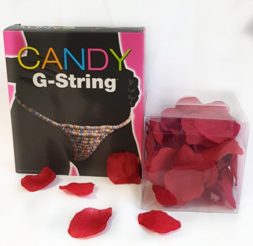 Edible Underwear with Box of Rose Petals