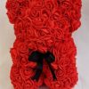 Teddy bear made from red foam roses