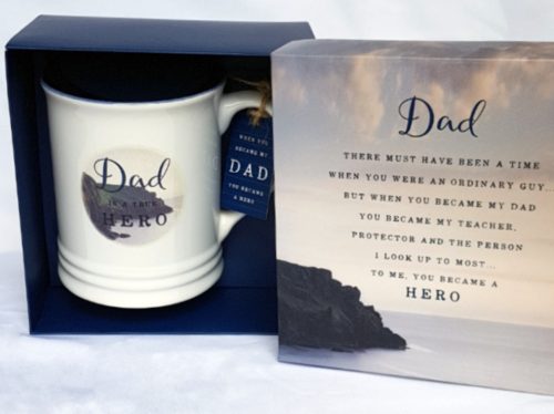 Dad is a Hero Mug in Gift Box
