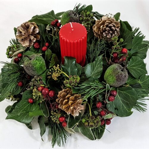 Christmas Wreath Centrepiece- Christmas Flowers