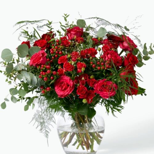 Valentine Roses and Greenery